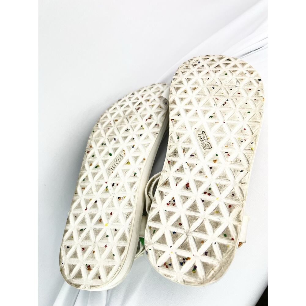 Teva Original Universal Pride Sandal Women’s 12 Rainbow Stripe White - Picture 8 of 11
